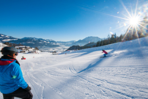 frisch präparierte Piste am Hocheck in Oberaudorf